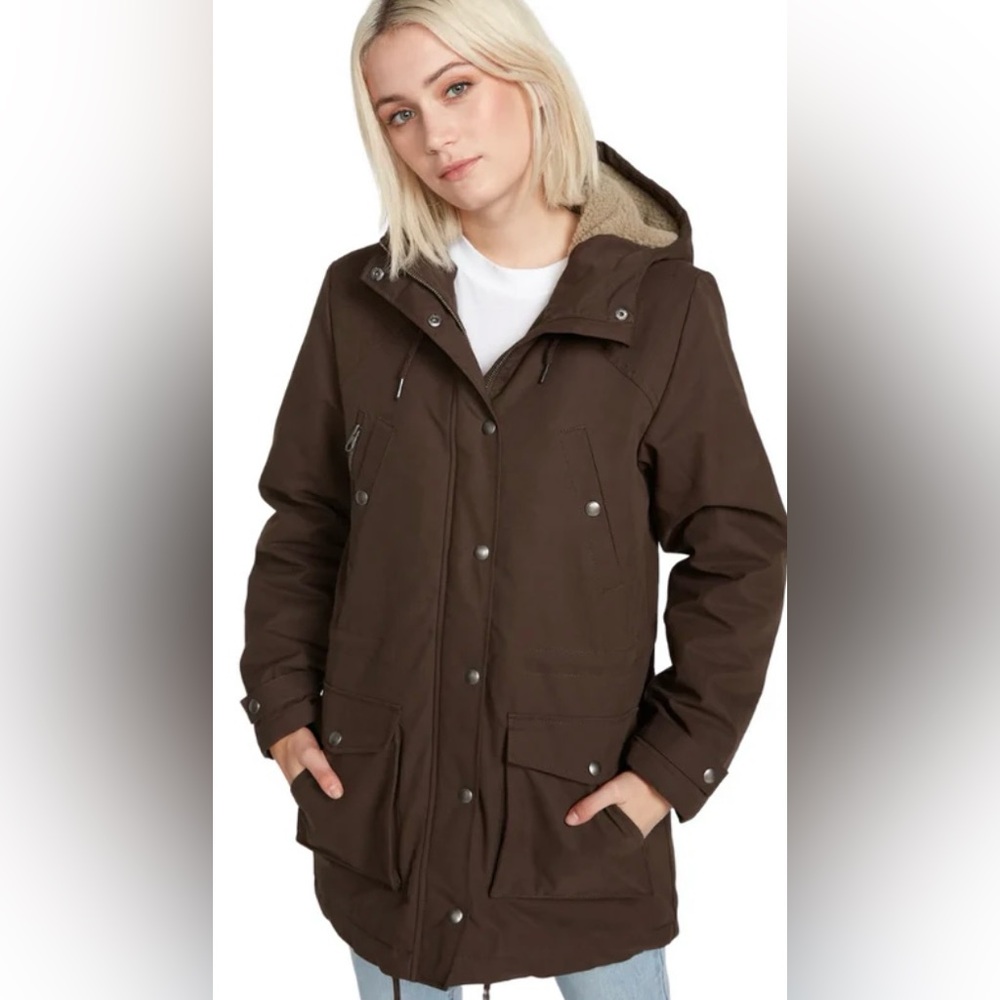 Volcom Walk on By Dark Brown Utility Jacket